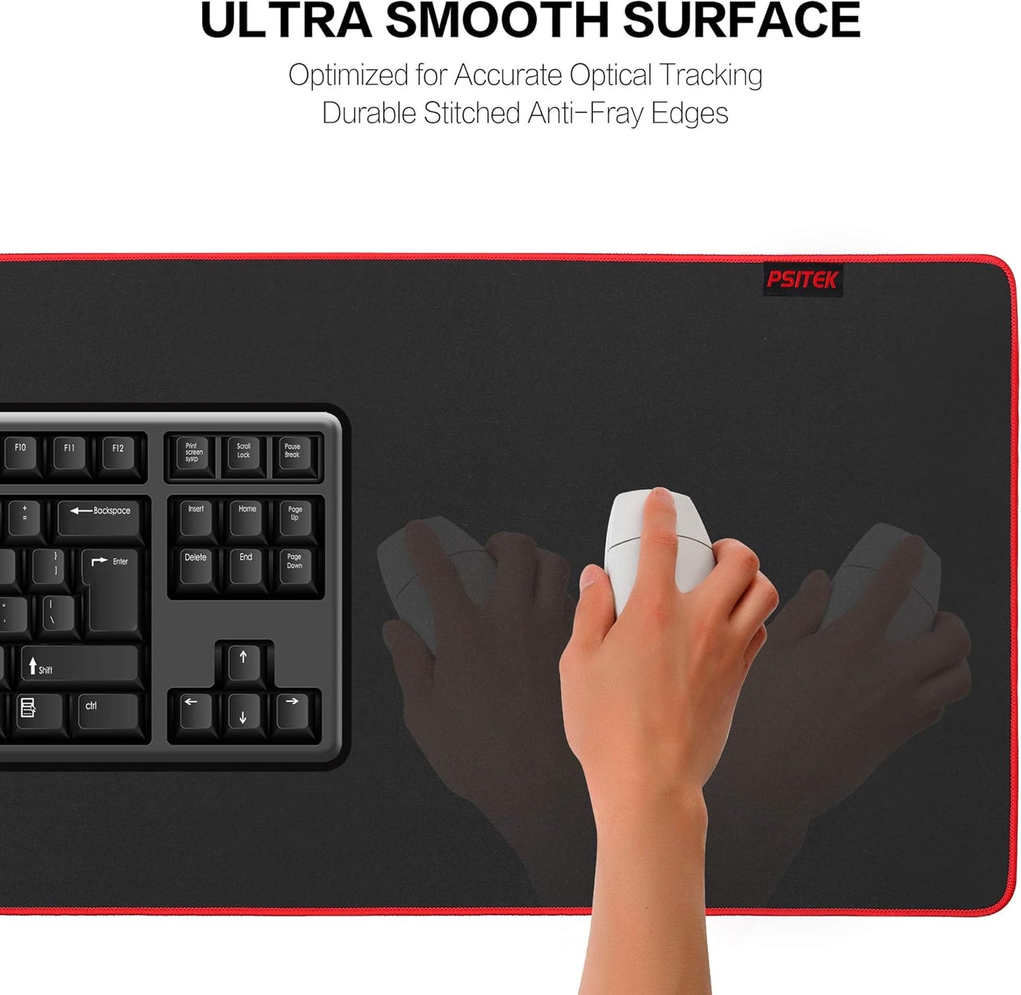 XXL Large Gaming Mouse Pad Extended Desk Keyboard Mousepad (Xxx-Large, Red)